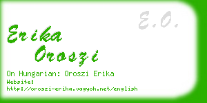 erika oroszi business card